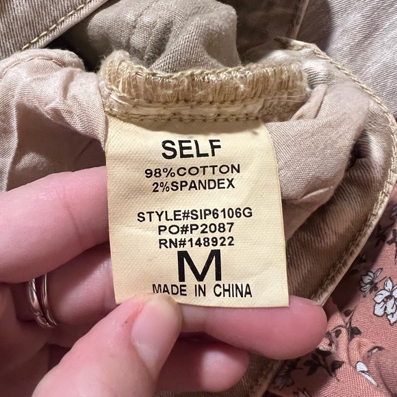 Sunland 17 Frayed Hem Tan Washed Flare Jeans (LONG!!) Size M - Picture 8 of 9